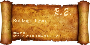Rettegi Egon névjegykártya